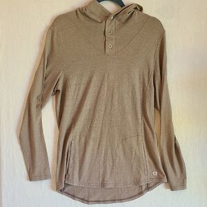 Royal Robbins Flynn Hooded Tunic Hemp Cotton Blend Brown W Pockets Size Medium